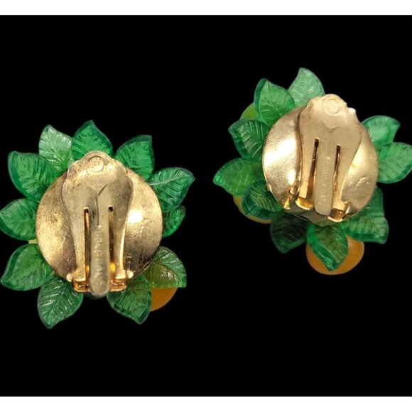 Carmen Miranda Fruit Salad Clip On Earrings Hong Kong Vintage Tutti Fruitti - Picture 10 of 15